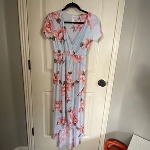 floral high low maxi